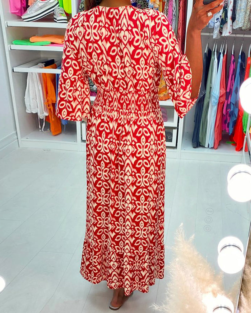 Robe Maxi Elegante Con Estampado
