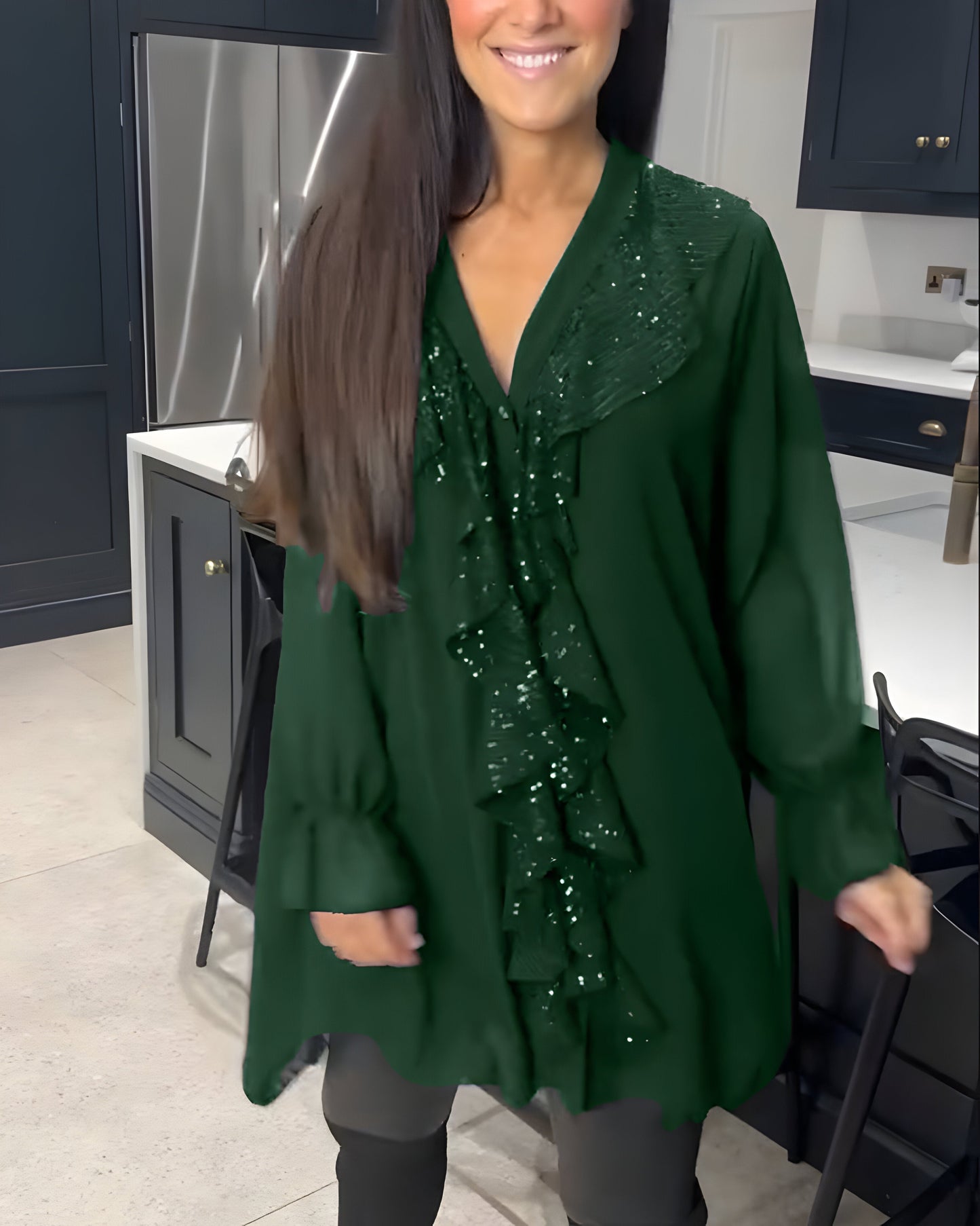Blusa Elegante con Volantes