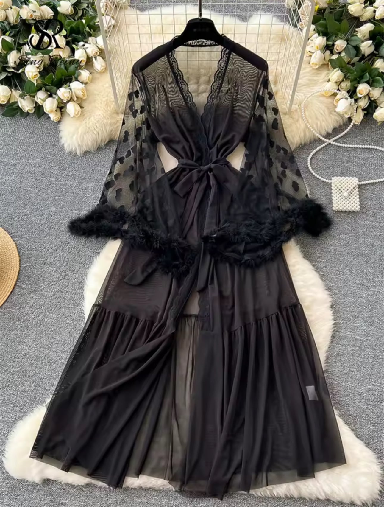 Kimono de Encaje Transparente