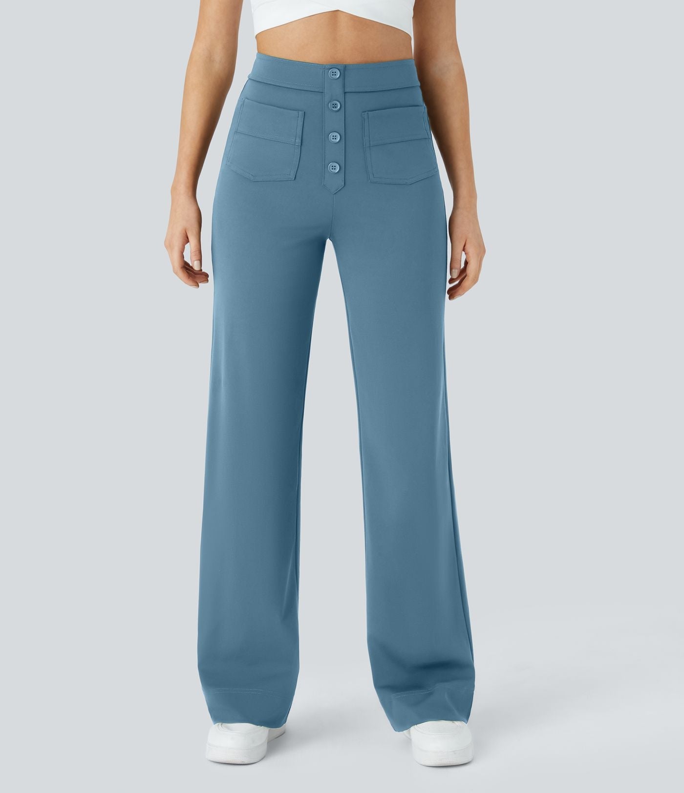 Pantalón Elástico de Cintura Alta