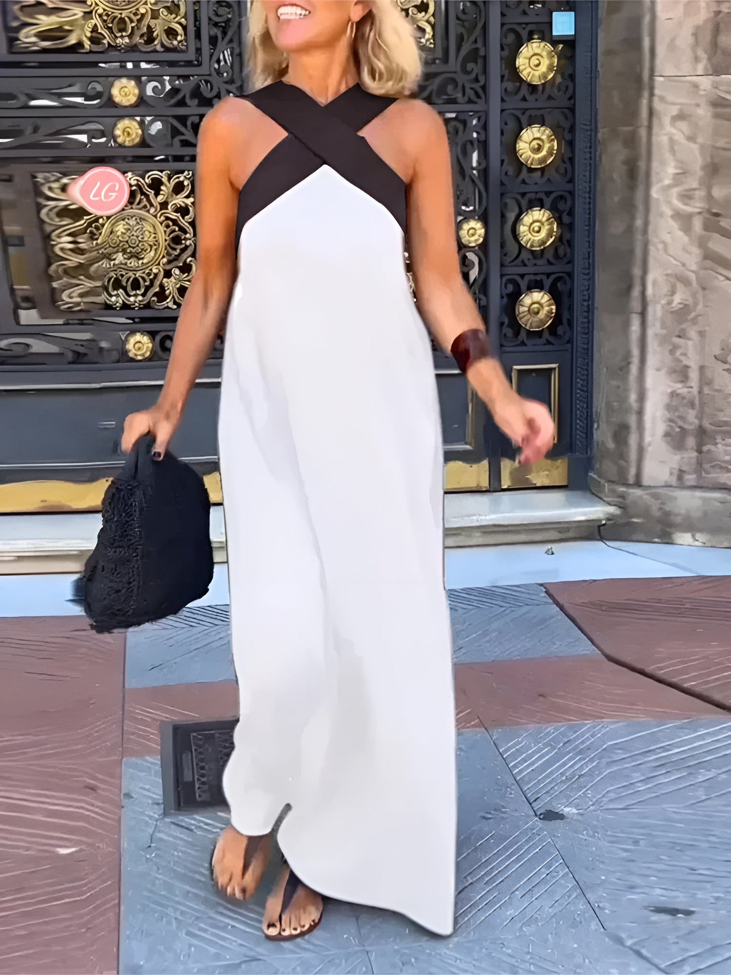 Elegante Vestido de Verano con Escote Cruzado