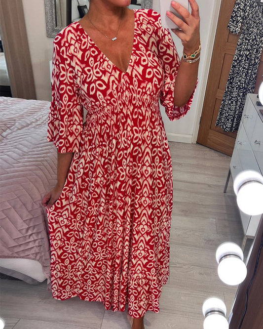 Robe Maxi Elegante Con Estampado