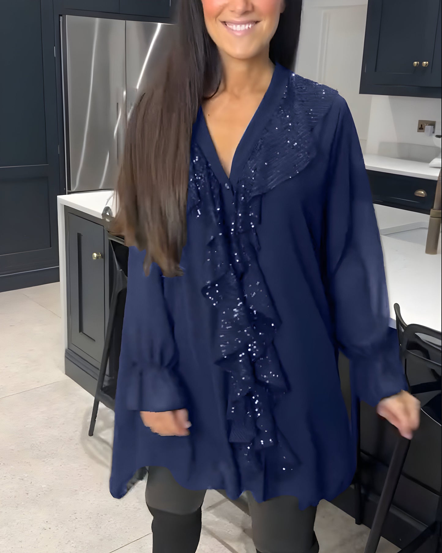 Blusa Elegante con Volantes