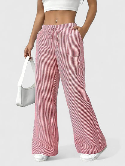 Pantalón amplio a rayas