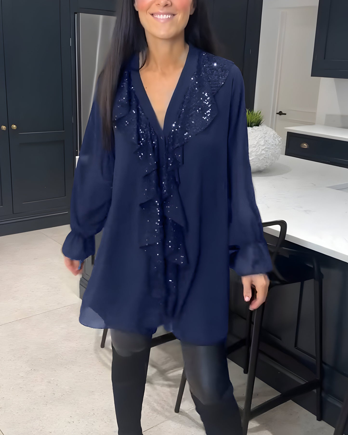 Blusa Elegante con Volantes