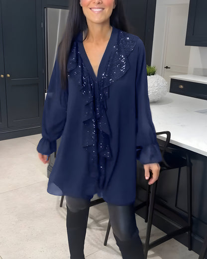 Blusa Elegante con Volantes