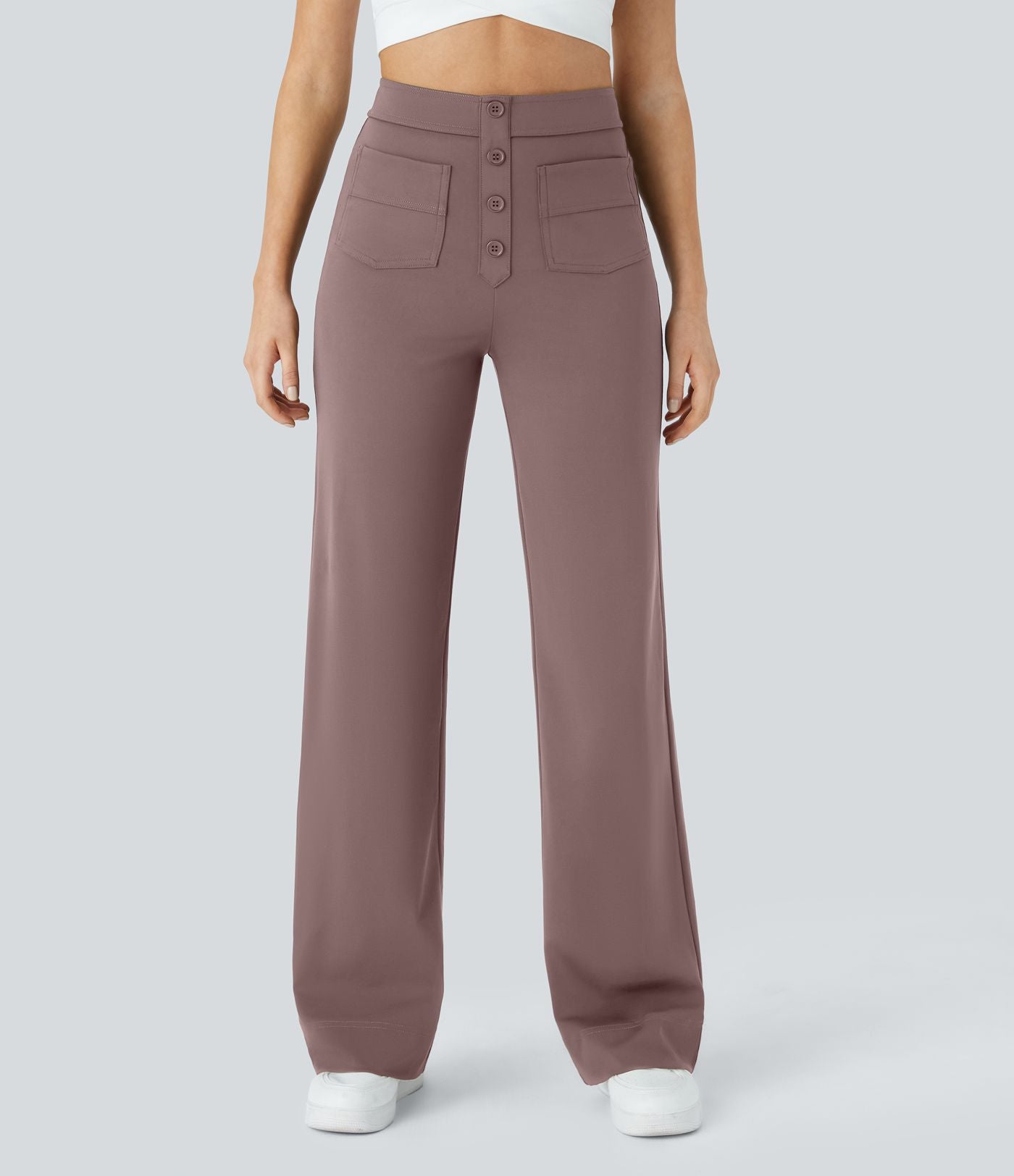 Pantalón Elástico de Cintura Alta