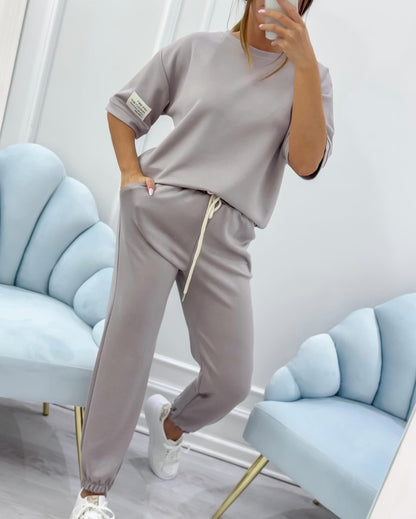 Conjunto de lounge de manga corta