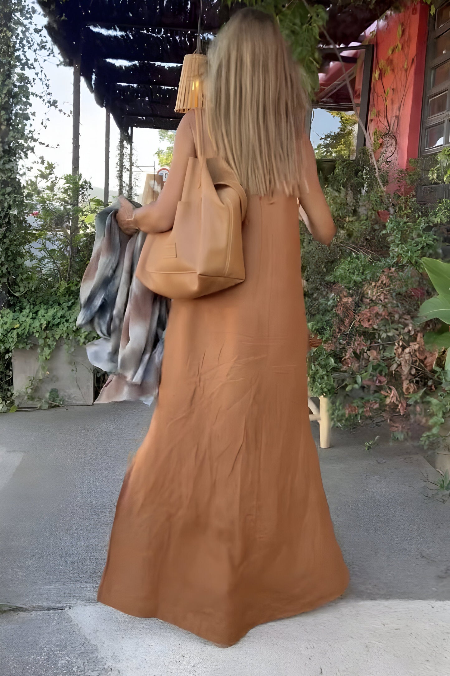 Vestido Halter Aéreo en Mezcla de Algodón