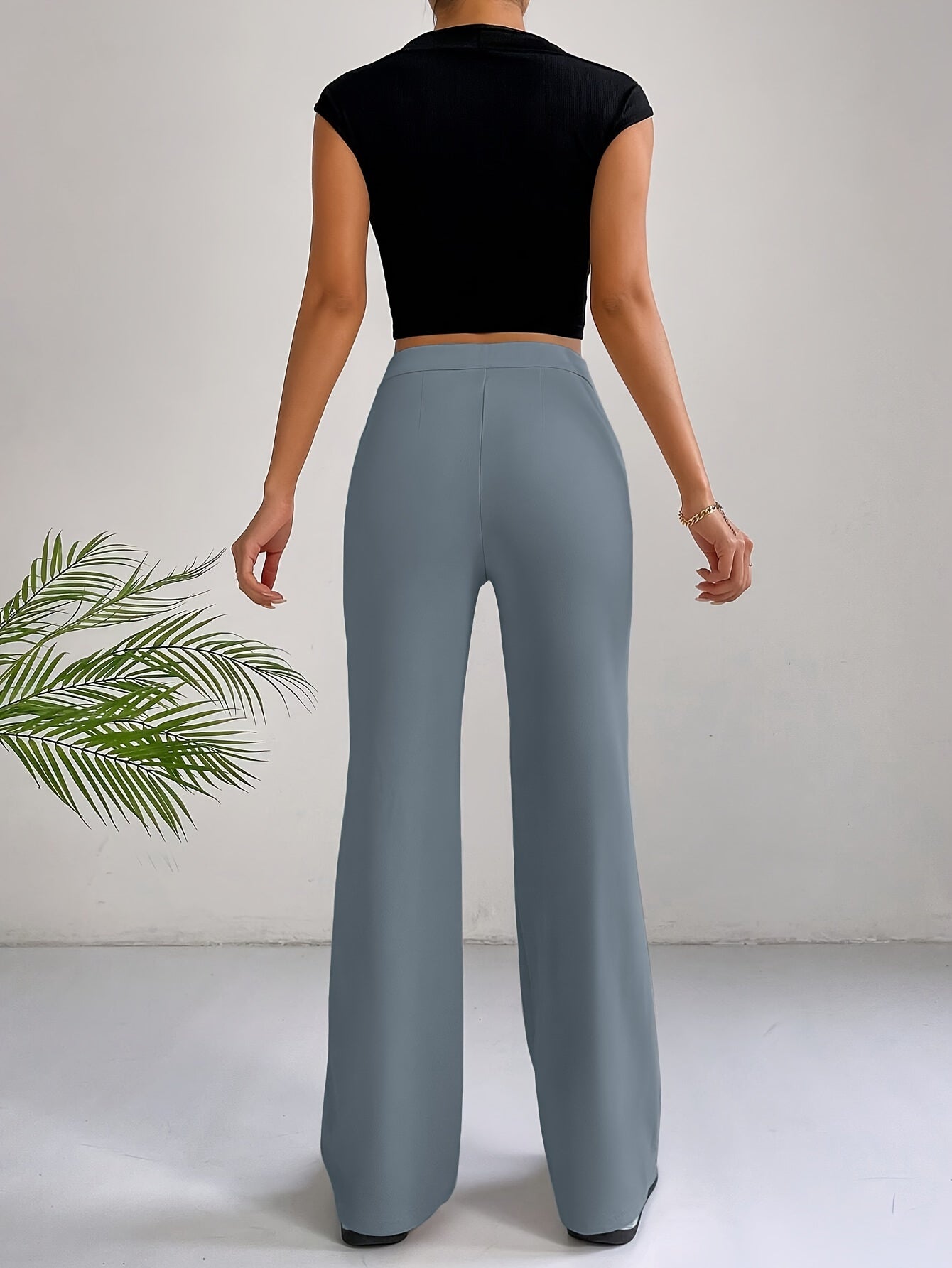 Pantalón de Cintura Alta de Moda