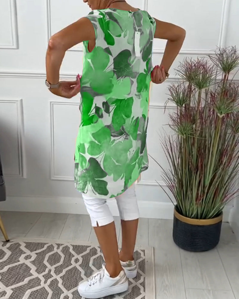 Vestido Casual con Estampado Floral Colorido