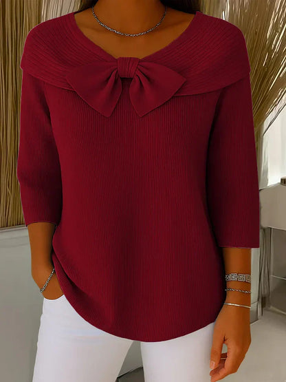 Top Tejido Fino con Detalle de Lazo