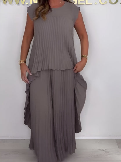 Conjunto Midi Plisado