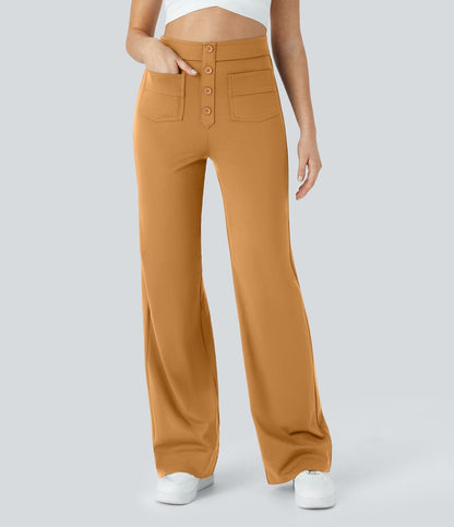 Pantalón Elástico de Cintura Alta