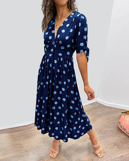 Vestido Elegante de Lunares