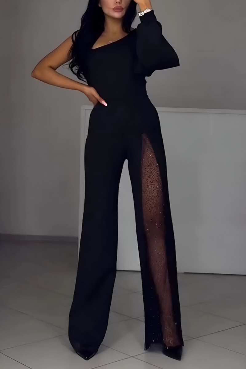 Combinación Elegante de Piernas Anchas