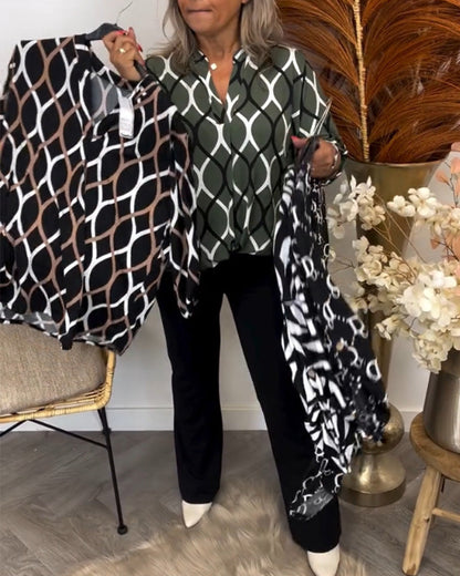Blusa Informal con Patrón Chic