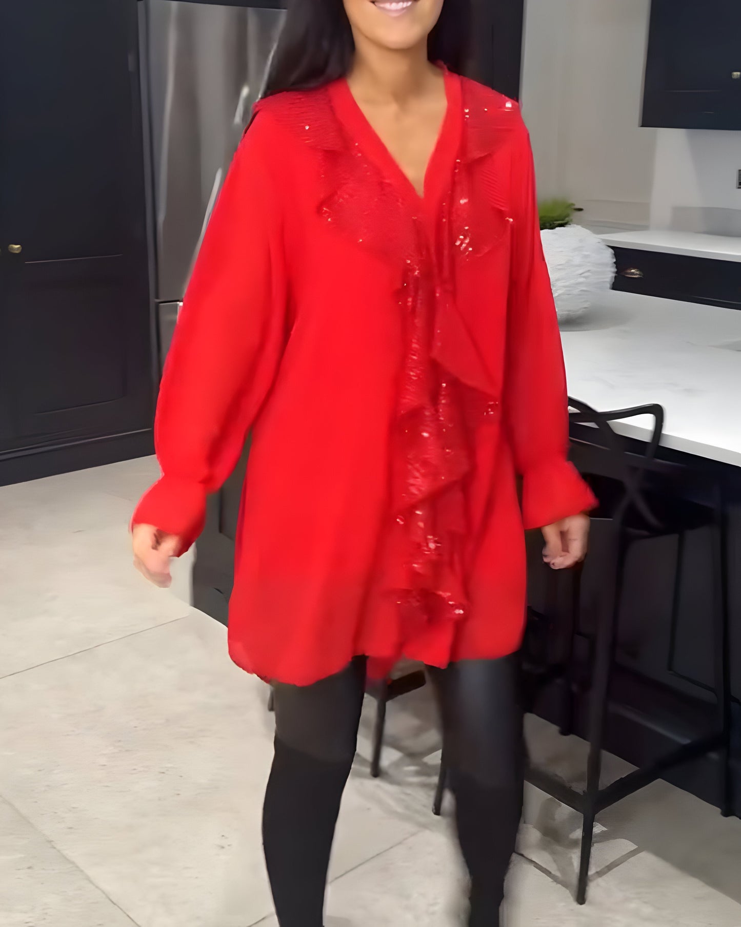 Blusa Elegante con Volantes