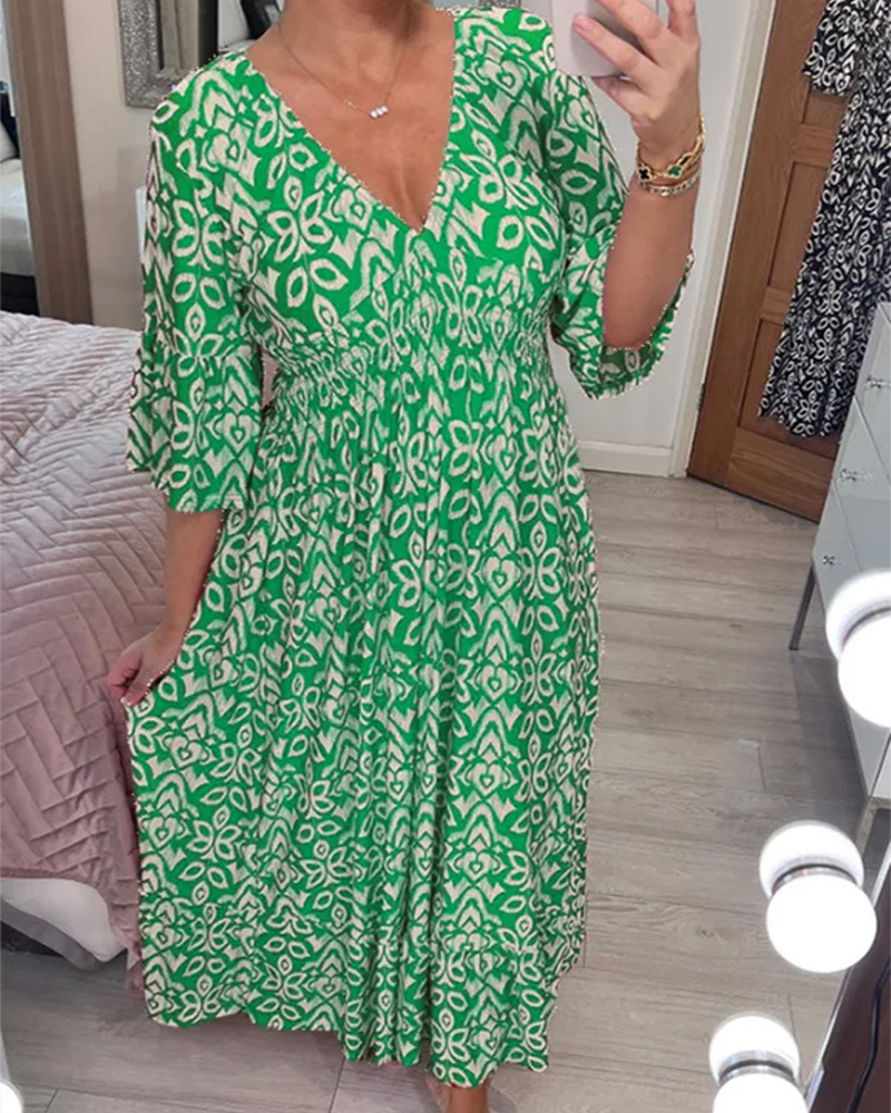 Robe Maxi Elegante Con Estampado