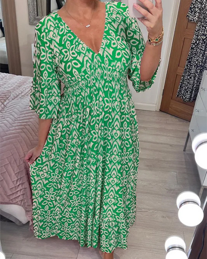 Robe Maxi Elegante Con Estampado