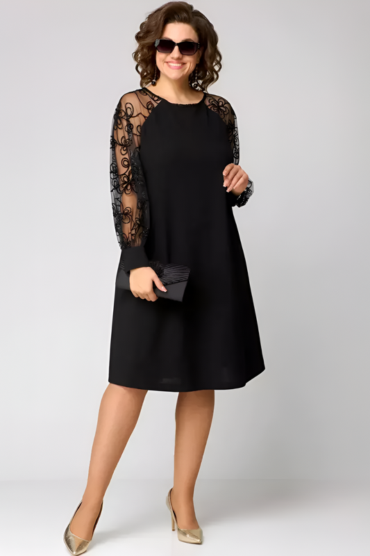 Ropa elegante con mangas de encaje