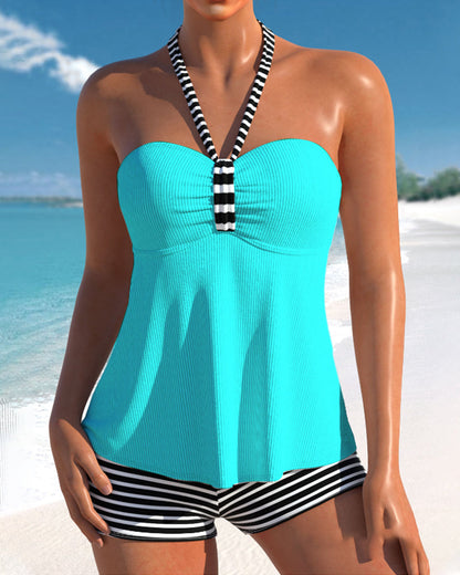 Tankini con espalda y rayas