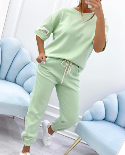 Conjunto de lounge de manga corta