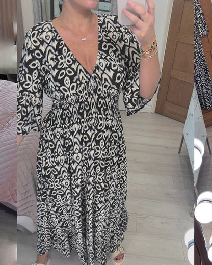 Robe Maxi Elegante Con Estampado