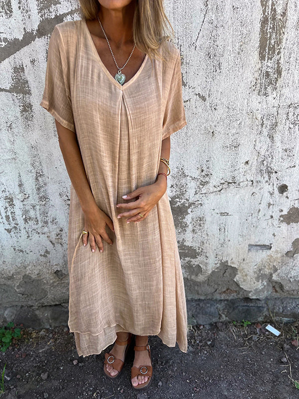 Ropa Suelta con Cuello en V