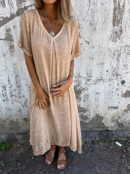 Ropa Suelta con Cuello en V