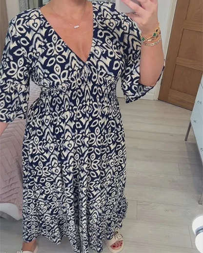 Robe Maxi Elegante Con Estampado