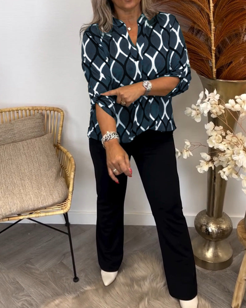 Blusa Informal con Patrón Chic
