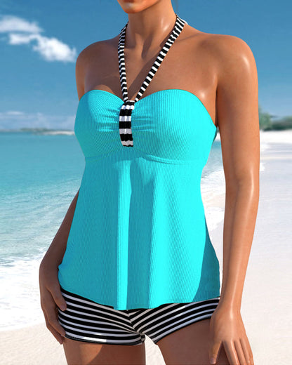 Tankini con espalda y rayas