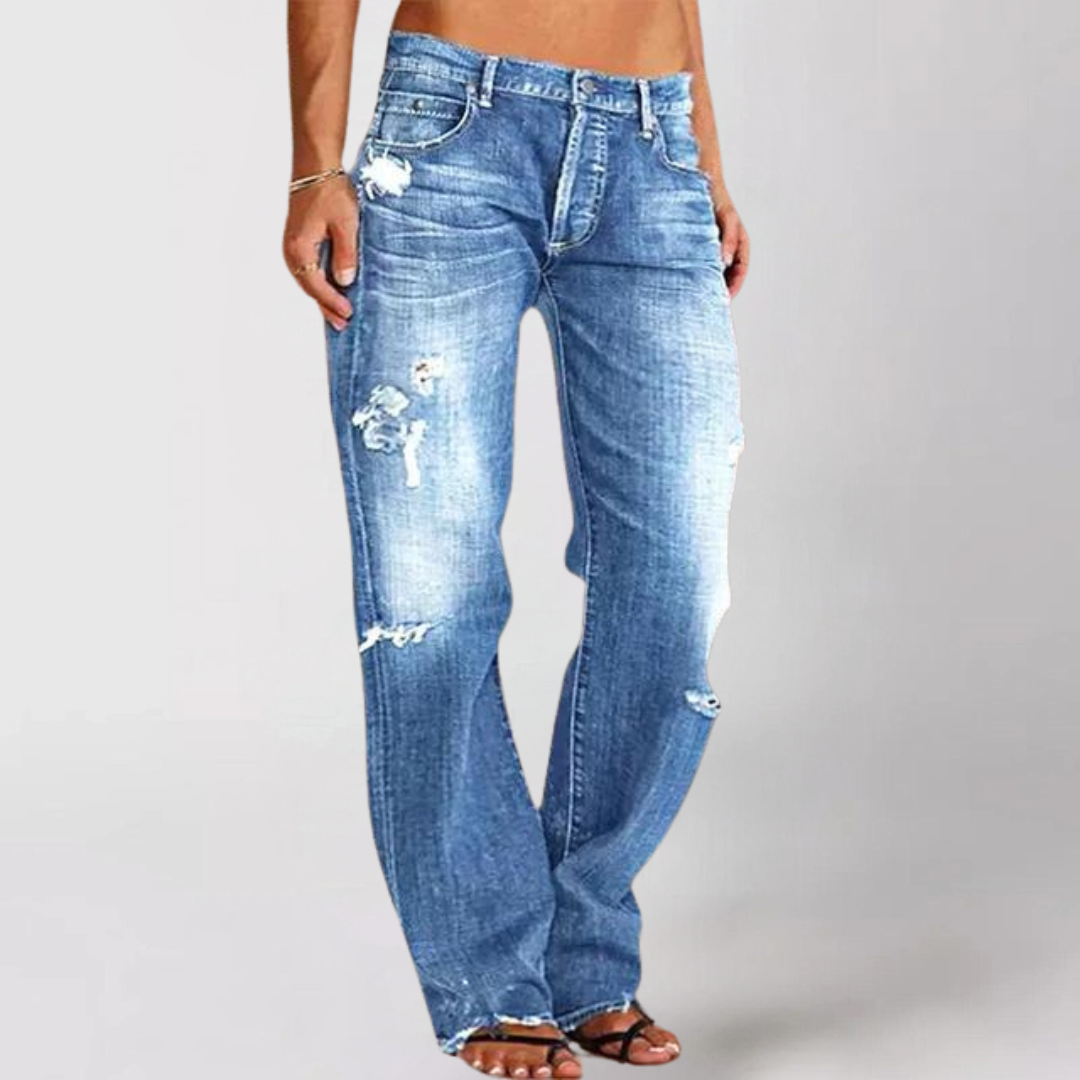 Jean de Denim con Piernas Amplias