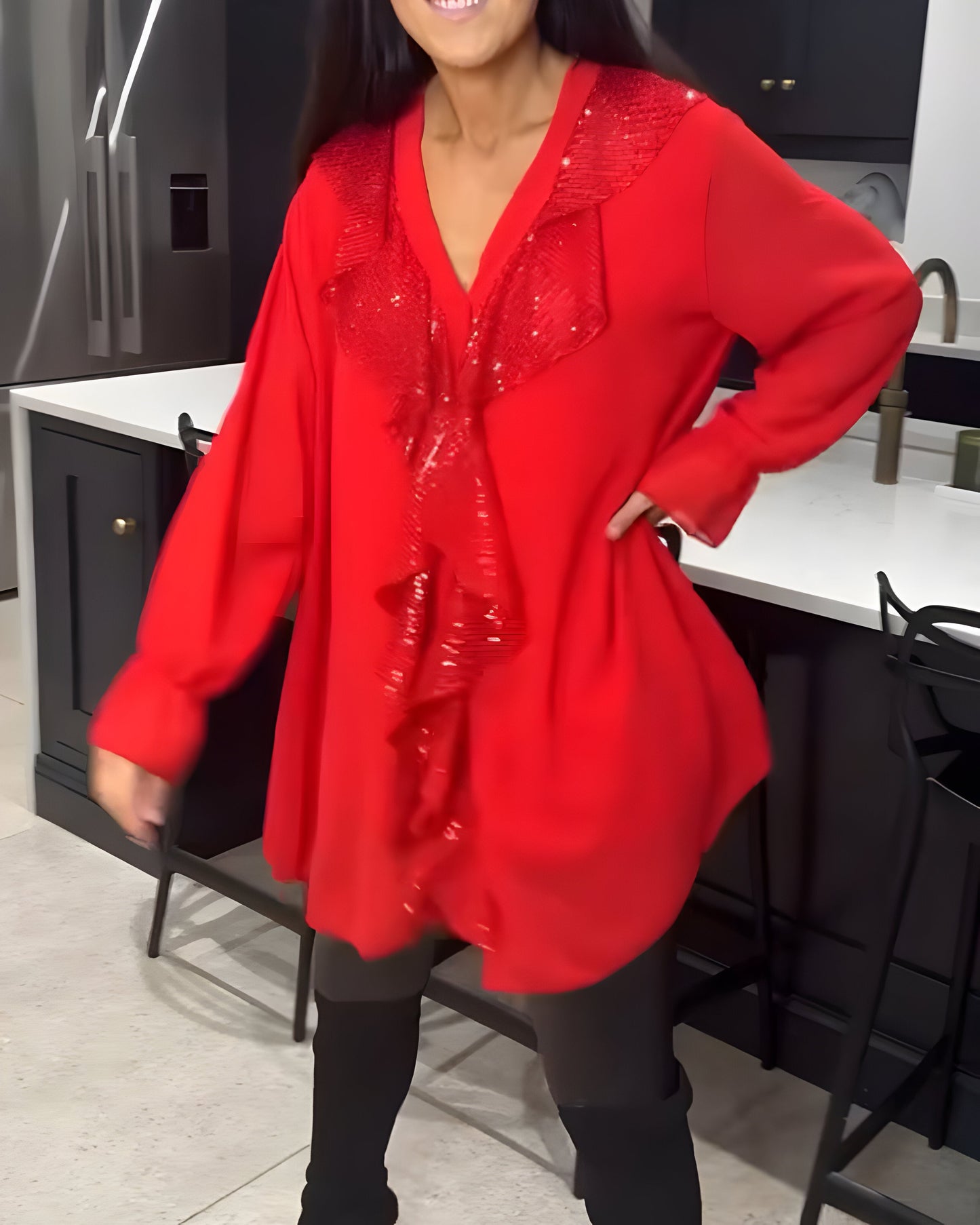 Blusa Elegante con Volantes