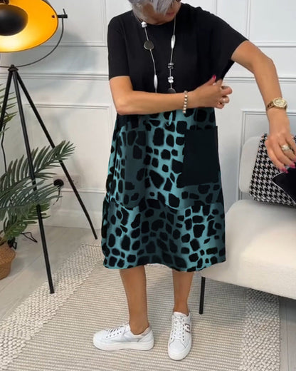Ropa Impresa Casual con Cuello Redondo