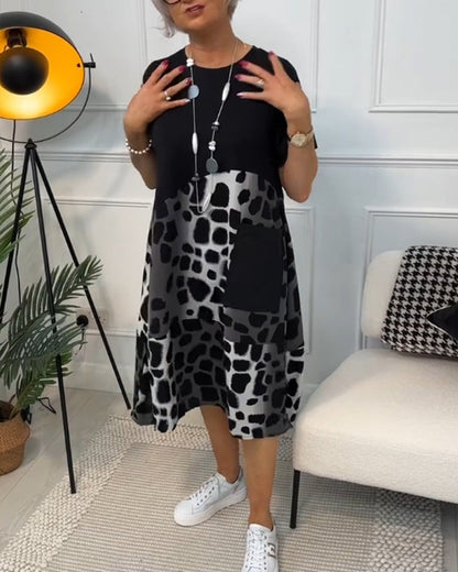 Ropa Impresa Casual con Cuello Redondo