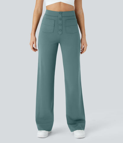 Pantalón Elástico de Cintura Alta