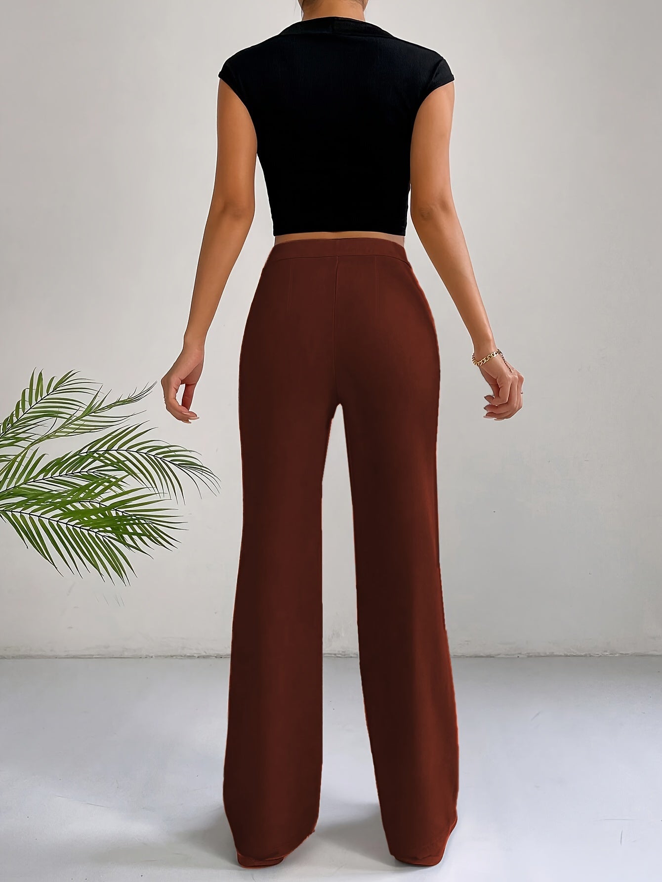 Pantalón de Cintura Alta de Moda