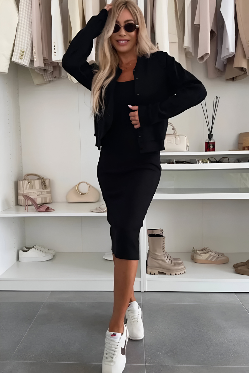 Ropa Midi Elegante & Chaleco