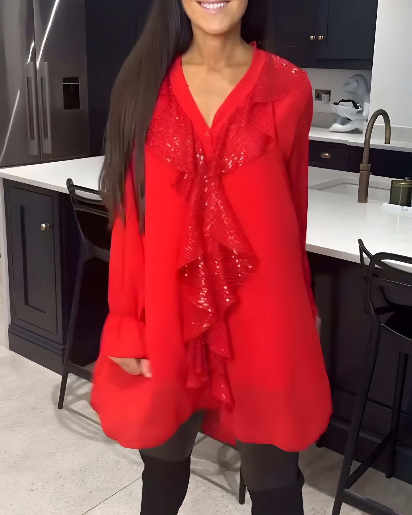 Blusa Elegante con Volantes