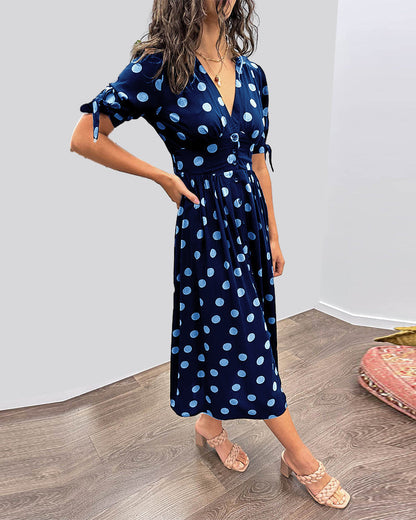 Vestido Elegante de Lunares