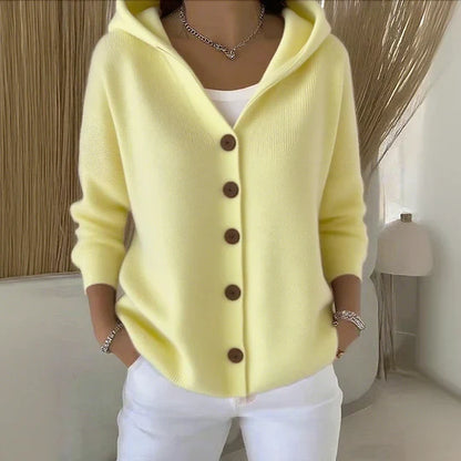 Cardigan de otoño en punto suave