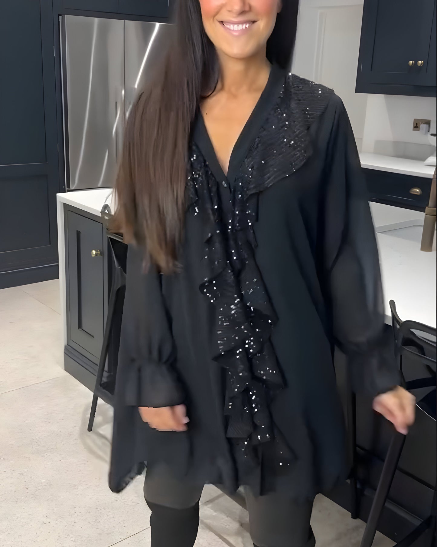 Blusa Elegante con Volantes