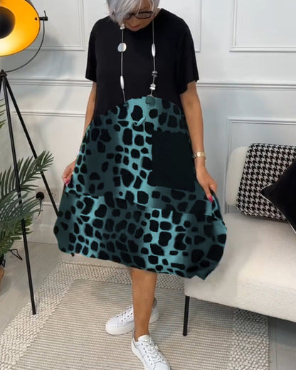 Ropa Impresa Casual con Cuello Redondo