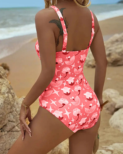 Bañador con Estampado Floral