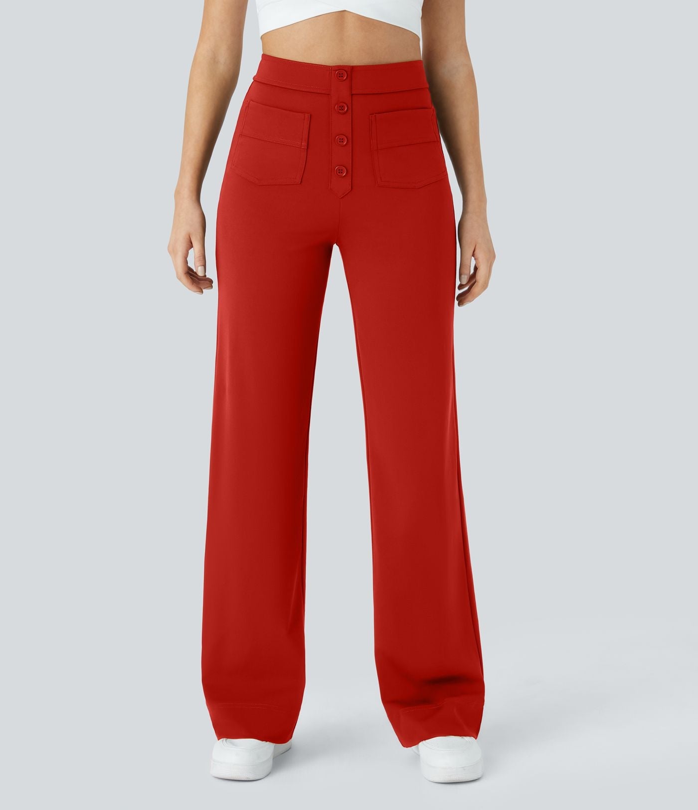 Pantalón Elástico de Cintura Alta