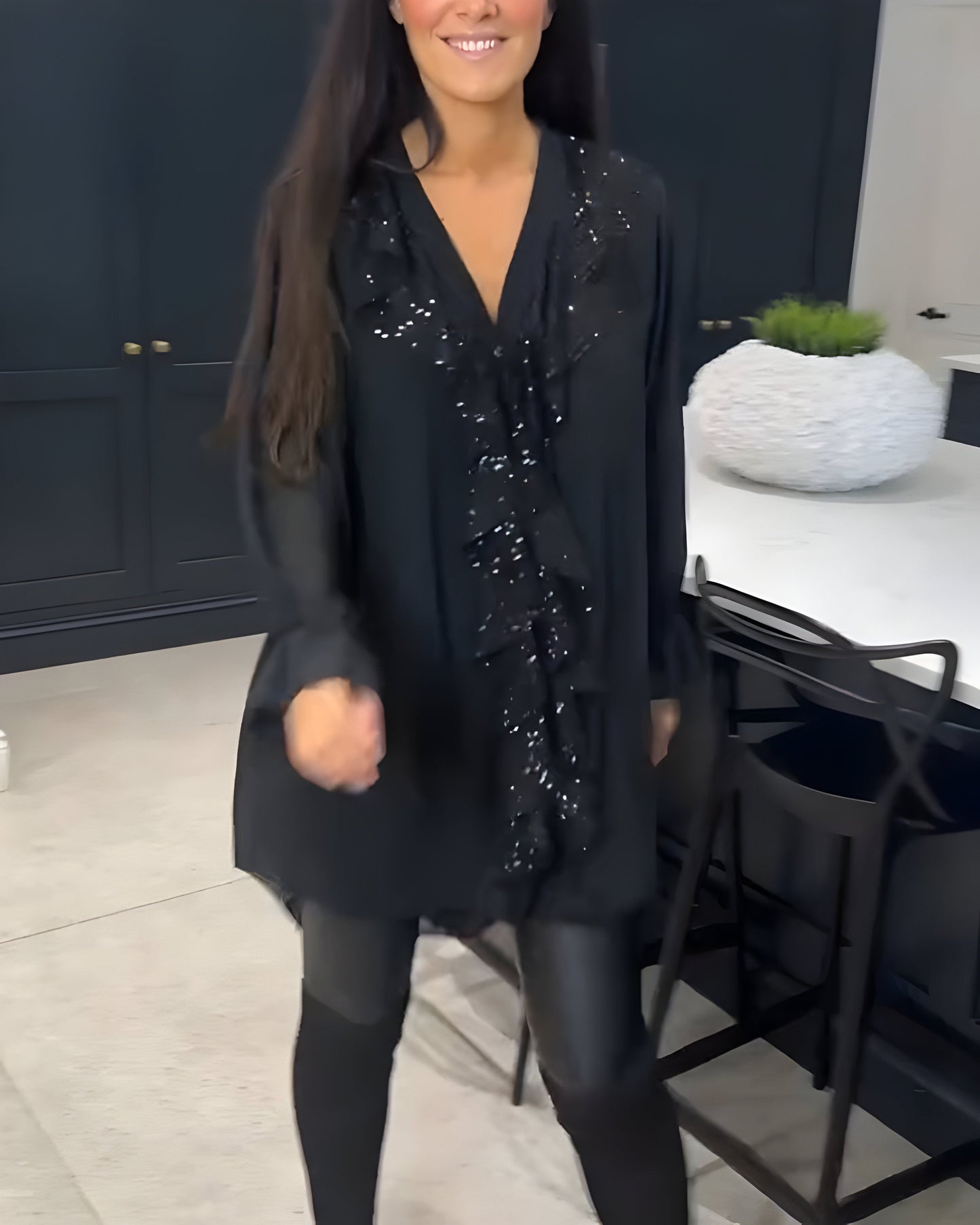 Blusa Elegante con Volantes