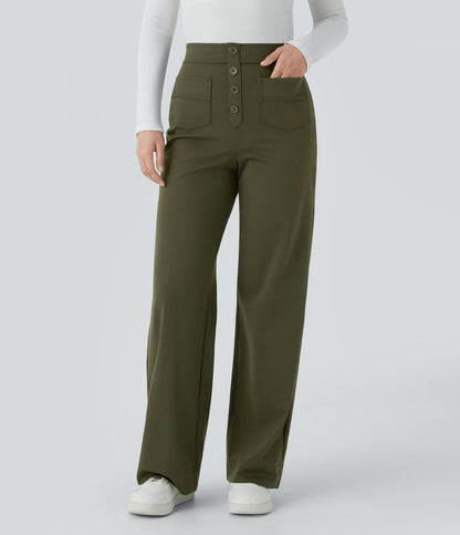 Pantalón Elástico de Cintura Alta