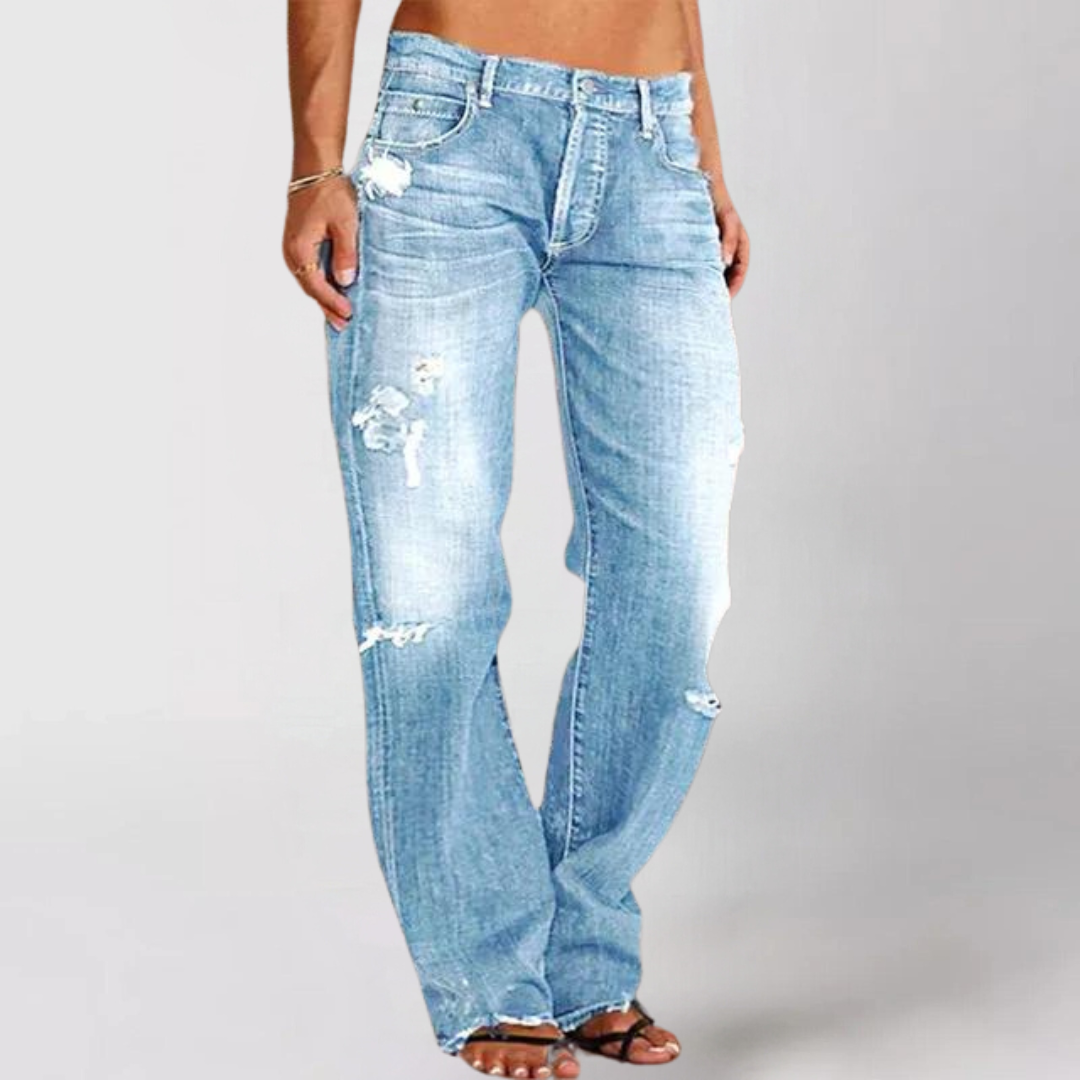 Jean de Denim con Piernas Amplias